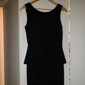 Black peplum dress